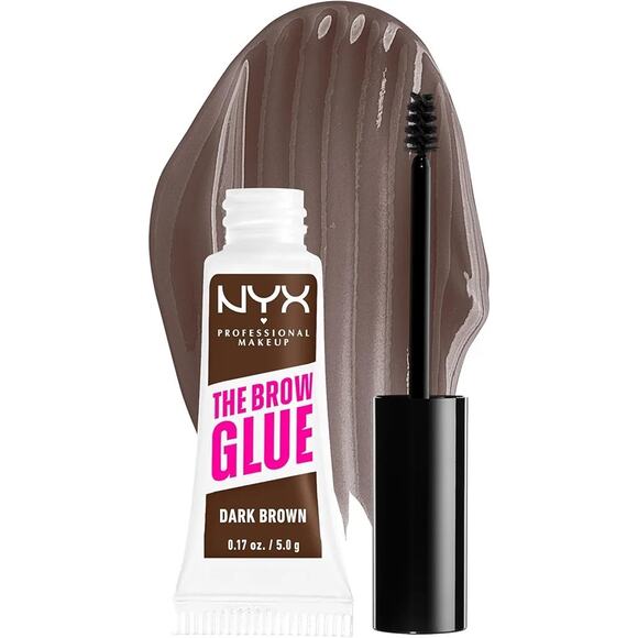 NYX PROFESSIONAL MAKEUP Other - NYX Brow Glue Tinted Eyebrow Gel Dark Brown 0.17oz - Extreme Hold